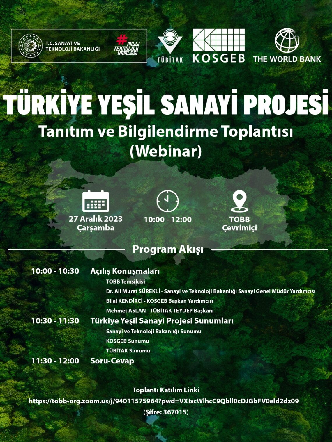 Türkiye Yeşil Sanayi Projesi Bilgilendirme Webinarı