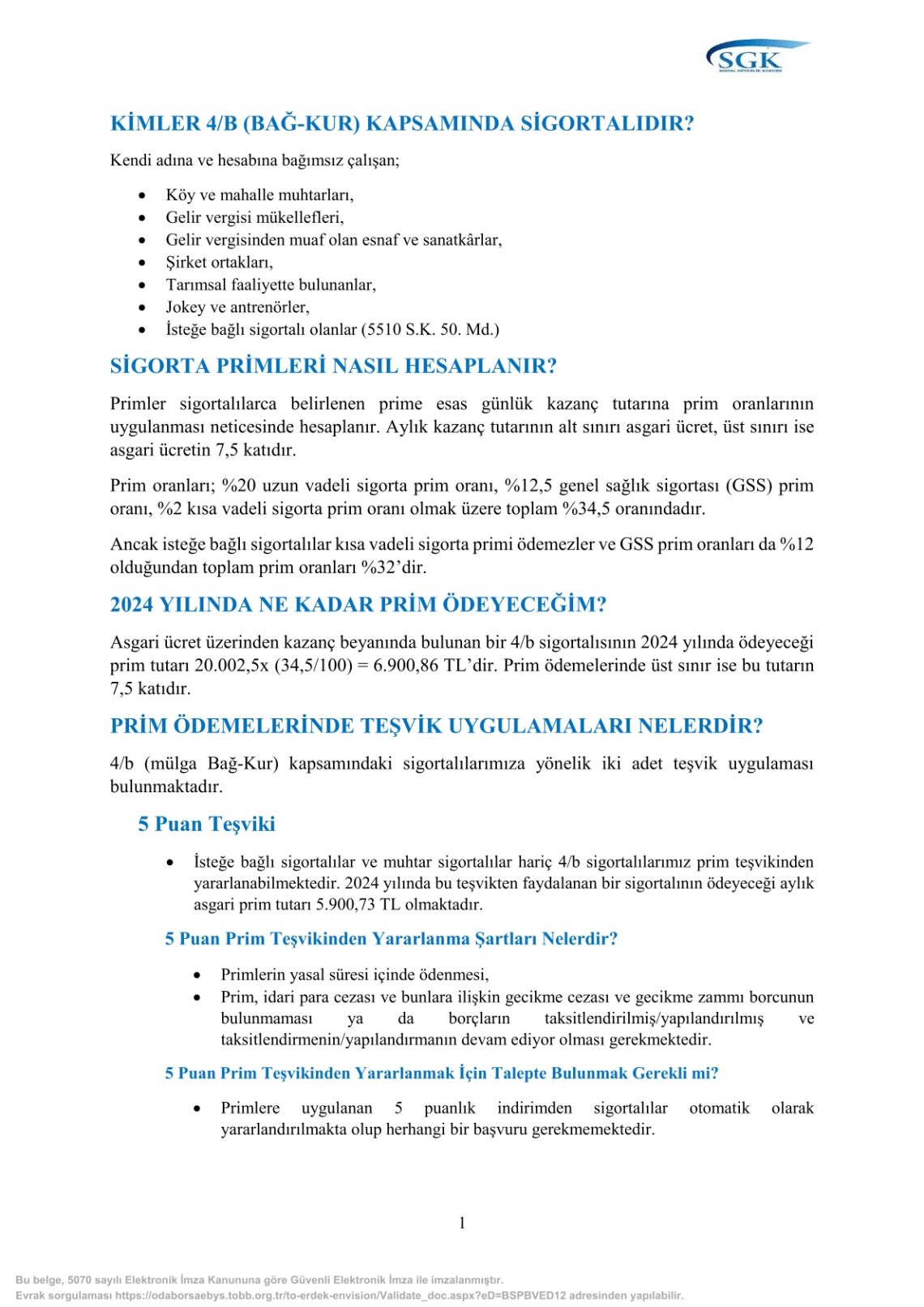 4/b Sigorta Primleri Hakkında Bilgilendirme