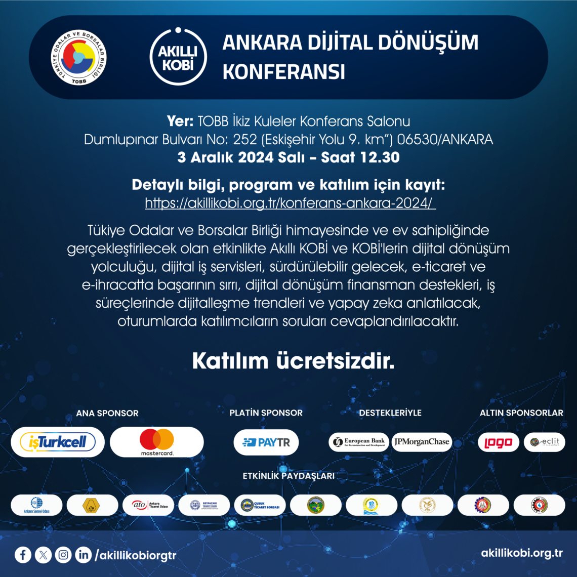 AKILLI KOBİ ANKARA DİJİTAL DÖNÜŞÜM KONFERANSI