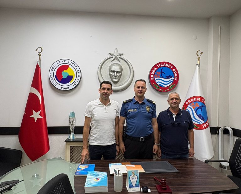 Erdek İlçe Emniyet Müdürü Faruk Bağcı Odamızı Ziyaret Etti.